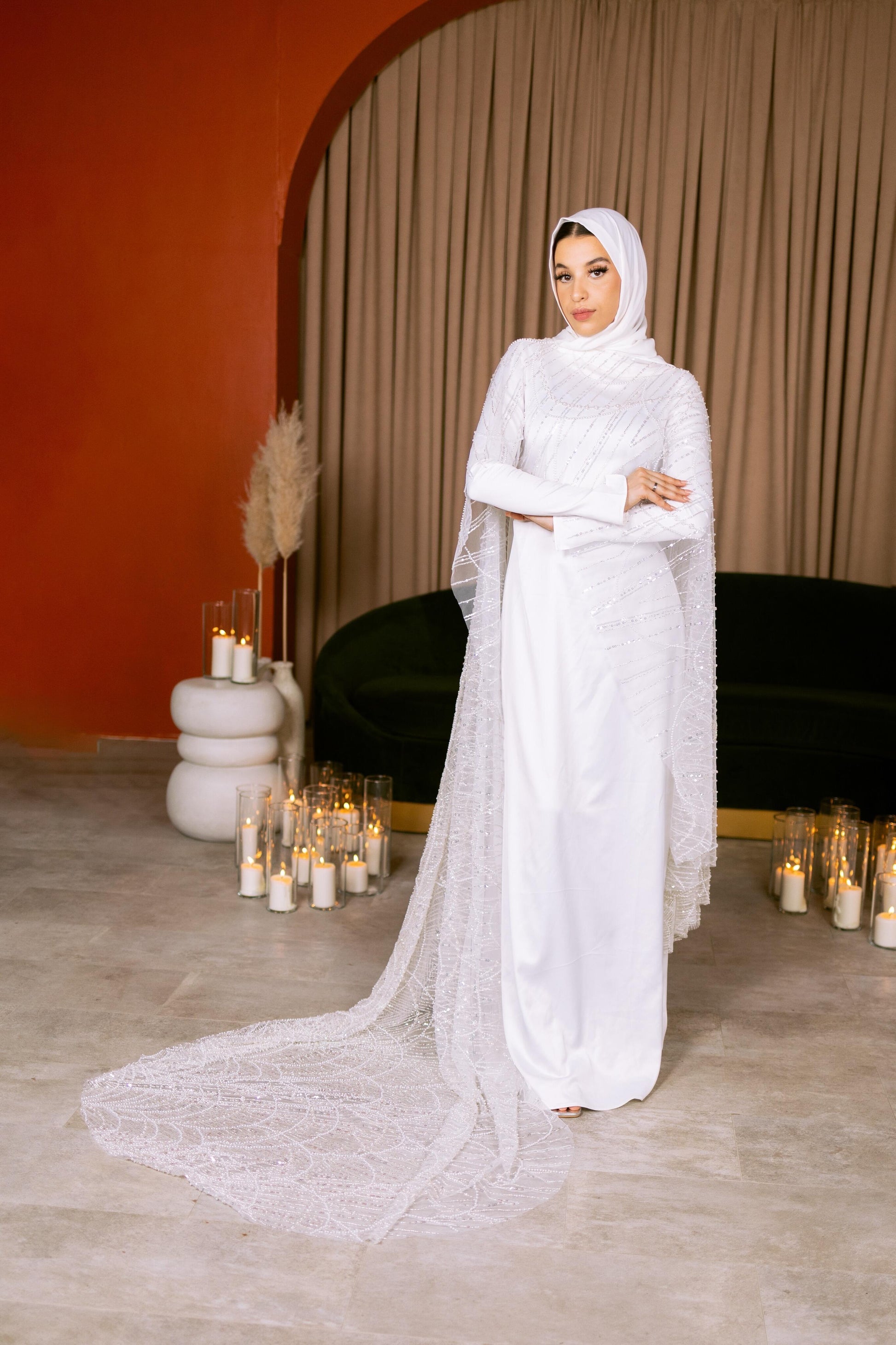 The Ultimate White Dress + Hijab Bundle - Medium / Soft Finish The Ultimate White Dress + Hijab Bundle - Medium / Soft Finish